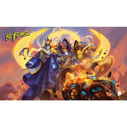 Ghost Galaxy KeyForge: Battevangelist Playmat - 14" x 24" Natural Rubber Game Mat Featuring KeyForge House Art, Durable & Spacious, Perfect for