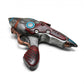 Hub's Alien Blaster Replica Foam Gun - Sci-Fi Retro Ray Gun Toy for Cosplay, Halloween, Display & Collectors - 13" Multicolor Barrel with Red & Silver