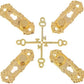 4 Set Gold 1/12 Miniature Door Knob Lock and Key Dollhouse Decoration Accessories, Dollhouse Accessories, Dollhouse Decor, Decorations