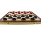 Fun+1 Toys! 26 Red and Black Checkers Pieces Only * 1.125 inch Wooden Checker Pieces for Checkers Board Game with Stackable Ridge in Drawstring