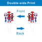25pcs Spider and His Friends Cake Decorations with 24pcs Cupcake Toppers, 1pcs Cake Topper for Wrestling Birthday Party Supplies
