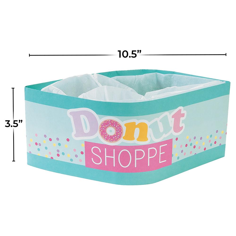 Donut Party Hats for Kids - Set of 12 Donut Shoppe Paper Hats - Party Accessories and Supplies