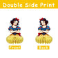 8Pcs White Princess Table Centerpieces Birthday Party Supplies Double Side Table Decorations for Girls Party Decorations