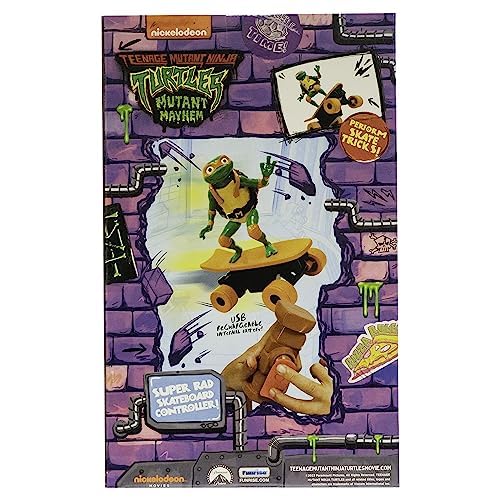 TMNT - Gyro Michelangelo 7cm Stunt Skater Toy - Ninja Turtle Classic Edition - Perform Skate Tricks and Land on All Four Wheels Every Time!