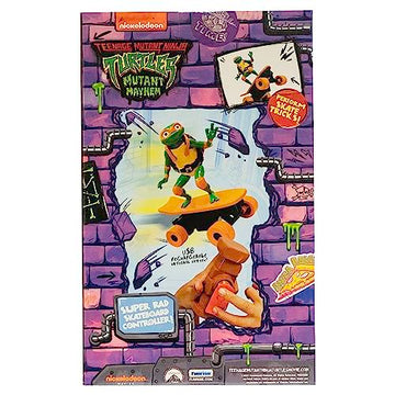 TMNT - Gyro Michelangelo 7cm Stunt Skater Toy - Ninja Turtle Classic Edition - Perform Skate Tricks and Land on All Four Wheels Every Time!