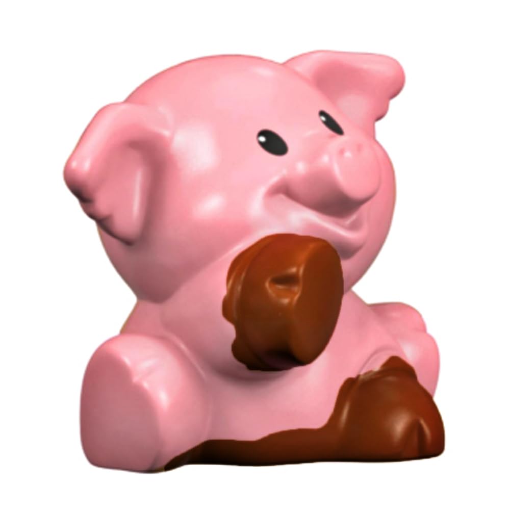 Replacement Part for Fisher-Price Little People Playset - DWC31 ~ Pink Pig with Muddy Foot ~ Caring for Animals Farm ~ Works Great with Any