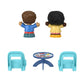 F-Price Fisher-Price Little People Card Game Figure Set - HHR45 ~ Includes 2 Little People Figures, 2 Chairs and a Table with Card Game and Cupcake