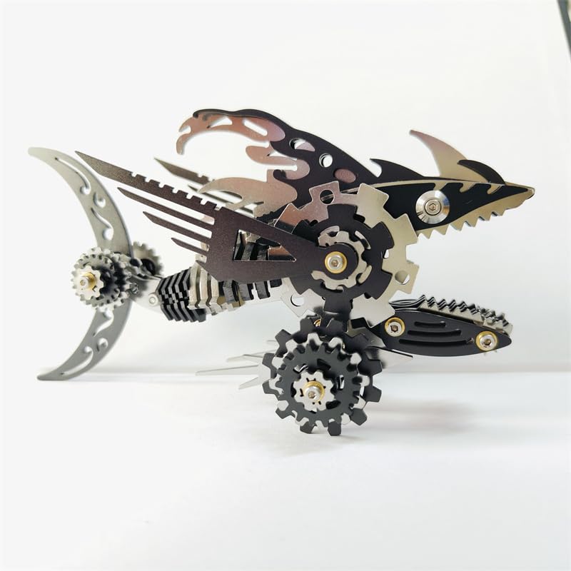 Mokrdomain Megalodon JU CHI SHA 3D Metal Jigsaw Puzzle, Black