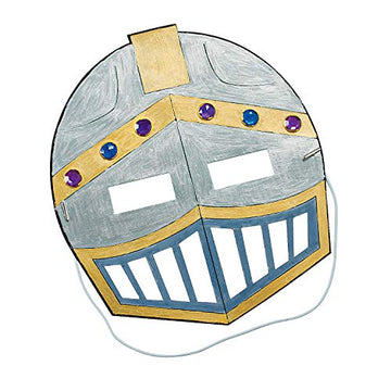 Fun Express Color Your Own Knight Mask Craft Kit (Makes 12) - Crafts for Kids and Fun Home Activities - VBS 2026 Vacation Bible School Supplies/Decor