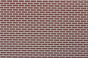 Famous Floors Dollhouse Miniature Brick: Red On White, 12x16, Jr370
