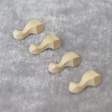 AirAds Dollhouse 1:12 Miniature Furniture Legs Wardrobe Cabinet Legs Unfinished Wood (Set 4pcs)