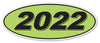 Oval Model Year Window Stickers (Black Numbers on Green) (12 per Pack) (2022)