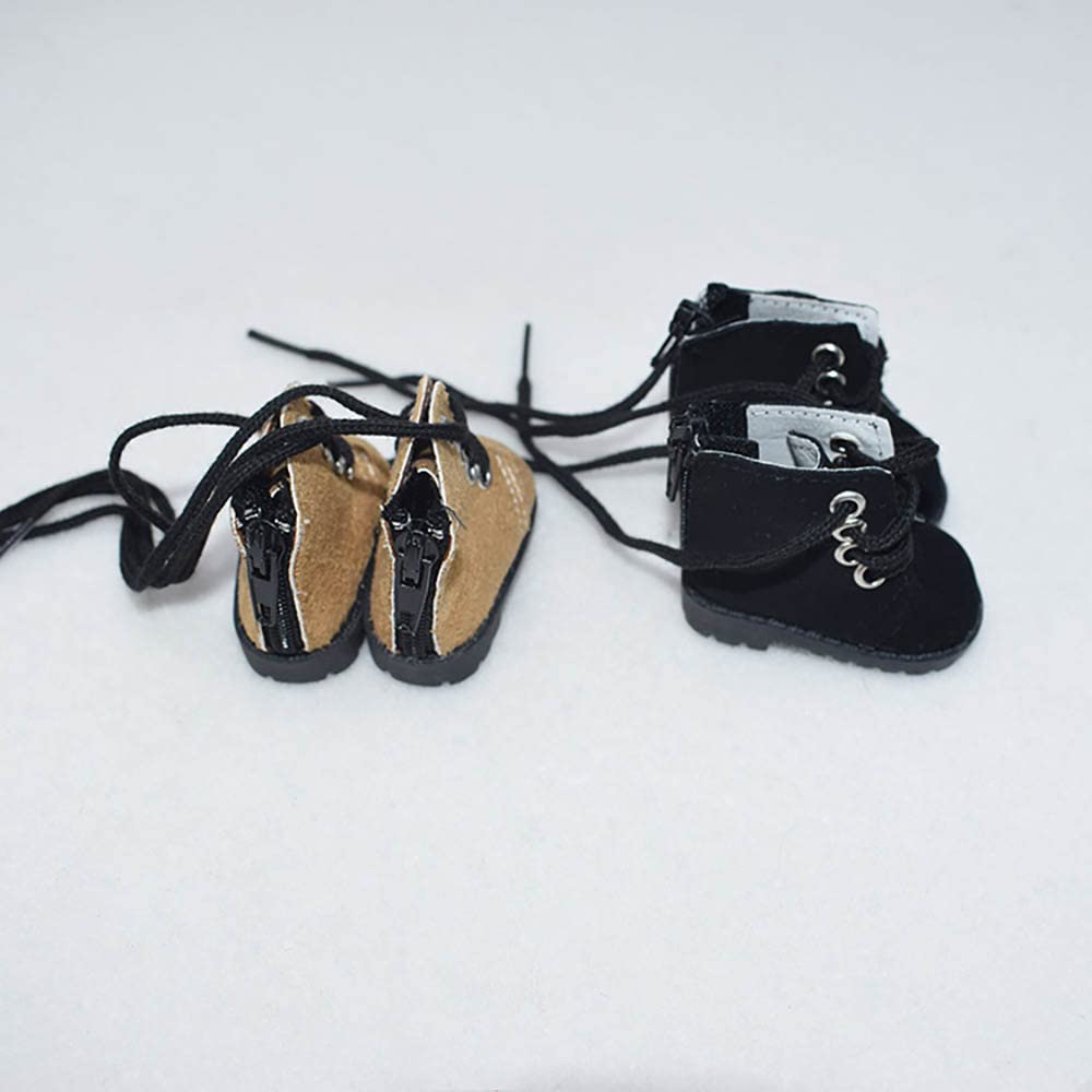 niannyyhouse 20cm Plush Doll Leather Shoes Length 5.4cm 8in Doll Accessories (White)