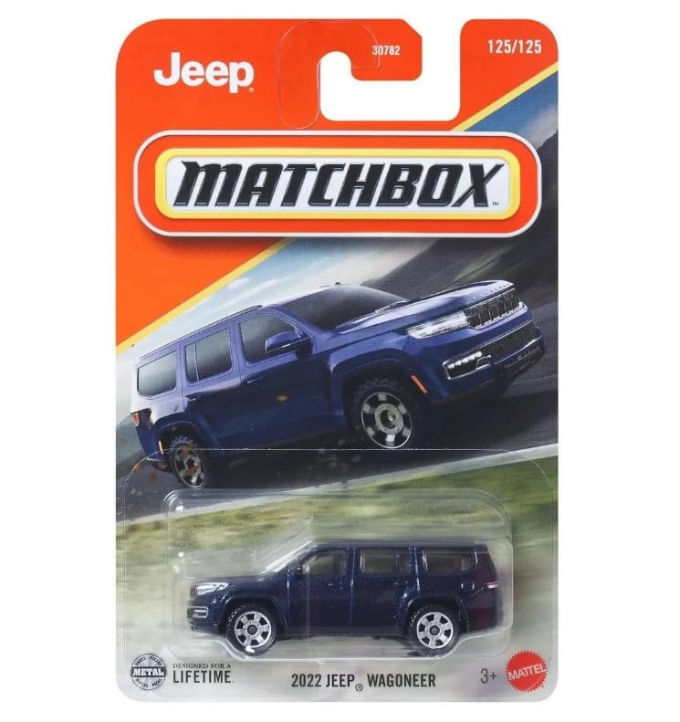 Matchbox 2022 Jeep Wagoneer [Dark Blue] 125/125, 1:64 Scale Diecast Toy Vehicle