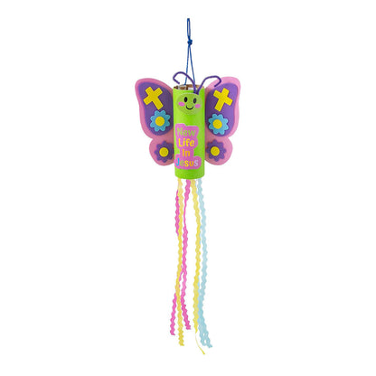 Fun Express Religious New Life Butterfly Craft Kit - Colorful Butterfly Shapes with Religious Theme - Ideal Sunday School & VBS Crafting Activities