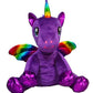 Stuffems Toy Shop Make Your Own Stuffed Animal Cuddly Soft Cuddly Luna the Purple Winged Unicorn Kit 16"- No Sew - Kit with Cute Backpack!