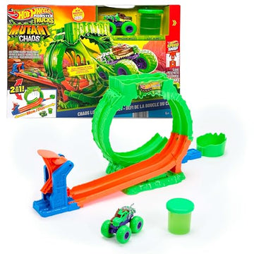 Hot Wheels Monster Trucks Mutant Chaos, Chaos Loop Challenge Playset