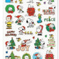 Peanuts Gang Snoopy Charlie Brown Lucy Linus Character Christmas Easter Thanksgiving Halloween 4th of July Seasonal Holiday Sticker Set, 5 Sheets 118