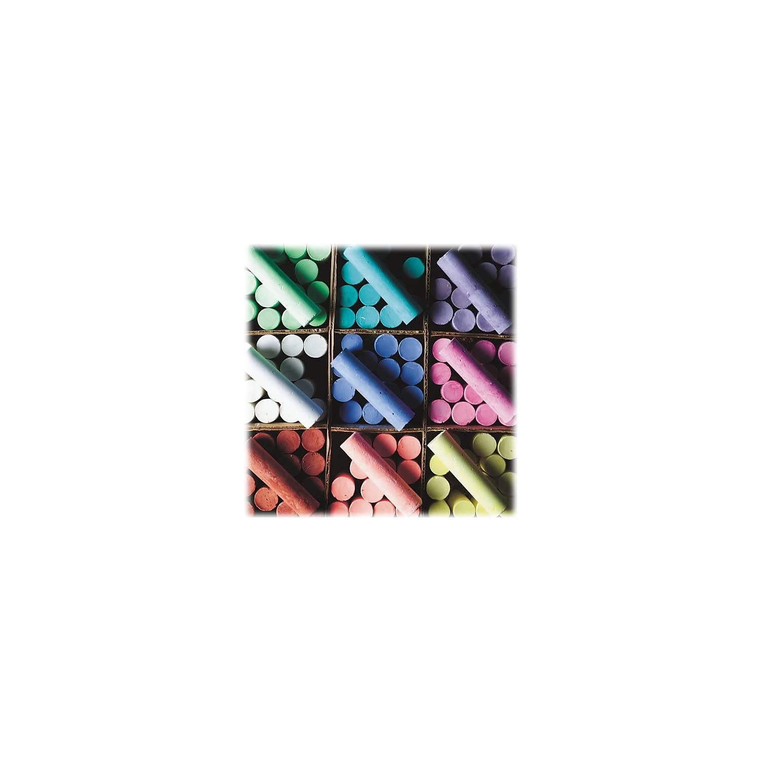 Color Splash S&S Worldwide Sidewalk Chalk Bulk Set - 126 Break-Resistant Jumbo Chalk Sticks, 9 Colors - Non-Toxic, Washable Outdoor Art Supplies