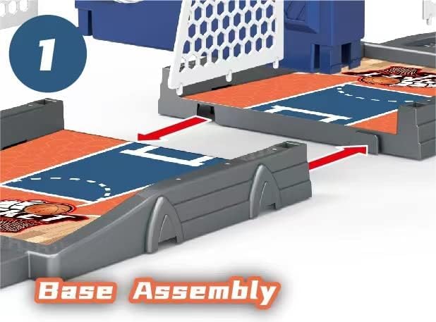 Odebiao Desktop Basketball Arcade - Interactive Finger Shoot Game with Auto-Scoring & Portable Court | 24" Mini Hoop for Kids Adults Family Game