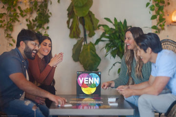 Venn Board Game | Family Game for 2+ Players | Cooperative & Competitive Gameplay Variations | Creative Word Association Game Featuring Unique