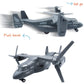 Diecast Metal Military Transport Helicopter Plane - 1:400 Scale Alloy Model Twin-Engine Rotor Aircraft Toy, Tiltrotor Transporter Airplane