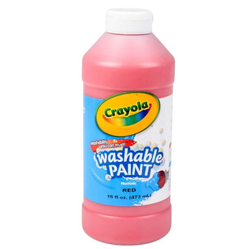 Crayola Washable Paint, Red, 16oz