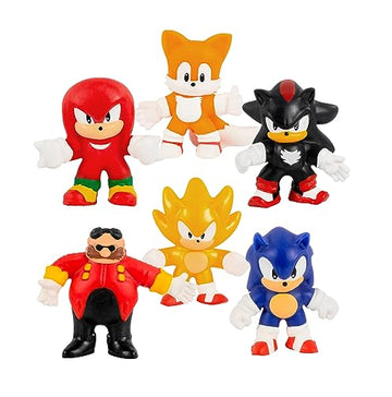 Heroes of Goo Jit Zu Minis Sonic 6 Pack - Collectible Goo JIT Zu Stretchy Minis, 6 Stretchy Sonic Characters