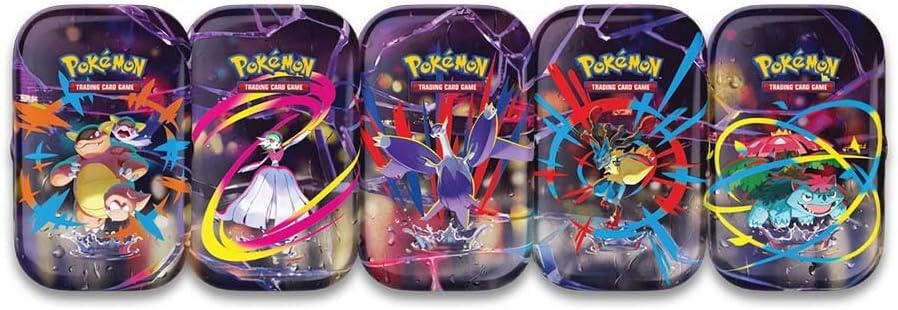 Pokemon Trading Card Game TCG Mega Evolutions Mini Tins - 2 Packs, 1 Destined Rivals, 1 Mega Evolution Plus Sticker and Art Card (Mega Gardevoir)