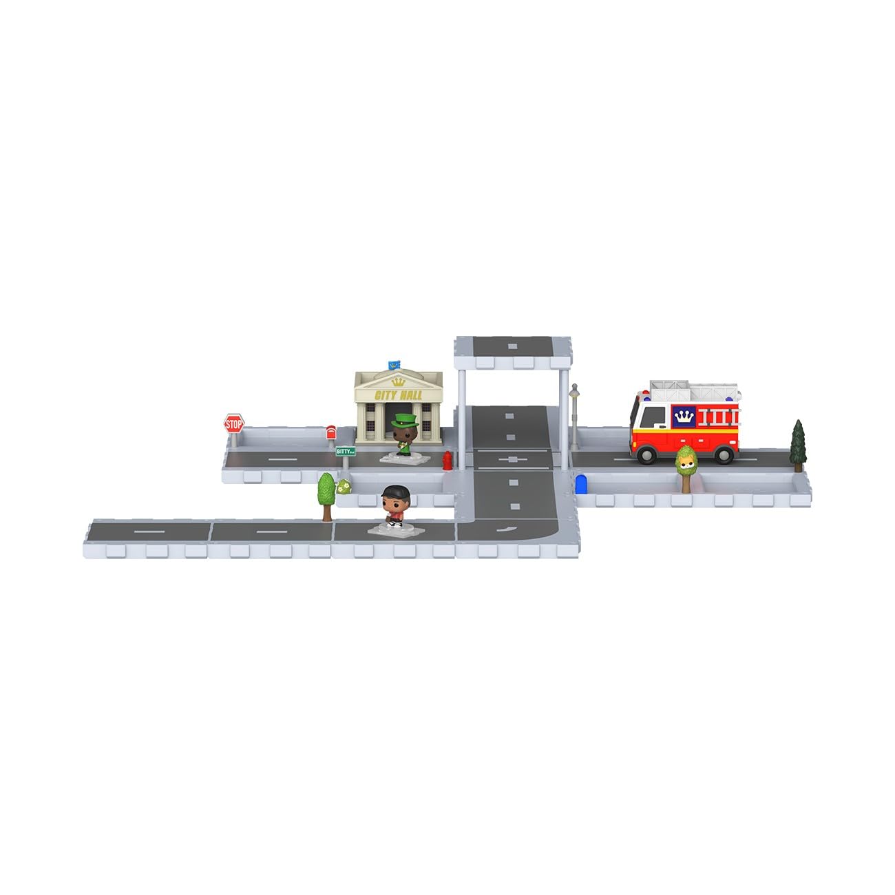 Funko Pop! Bitty City: Starter Set - Mayor & Newsletter Boy - City Collection - Includes Fire Truck and City Hall - Mix and Match - Toys for Kids &