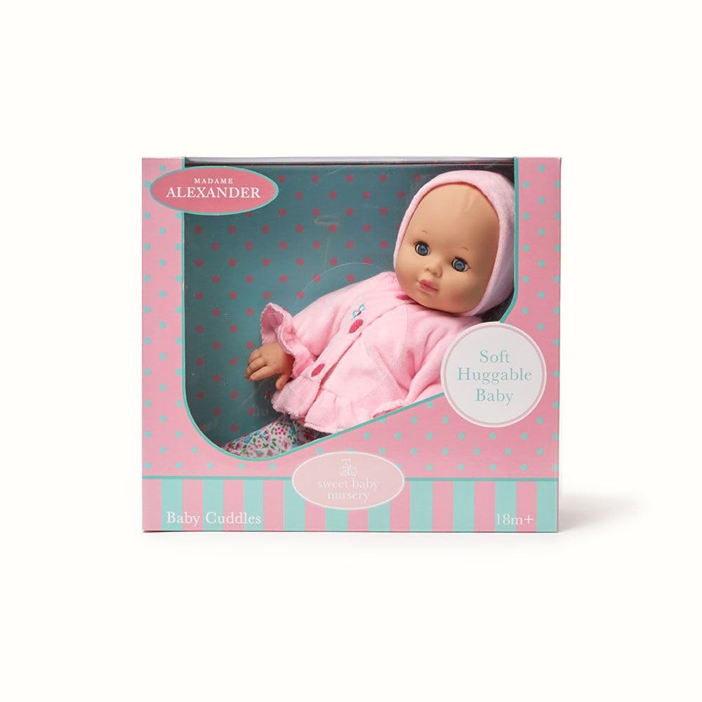 Madame Alexander 14-inch Baby Cuddles Baby Doll, Pink Hoodie
