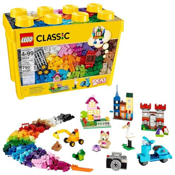 LEGO Classic Large Creative Brick Box 10698 Building Set, Toy Storage Solution for Home or Classrooms, Interactive Building Toy for Kids, Boys,