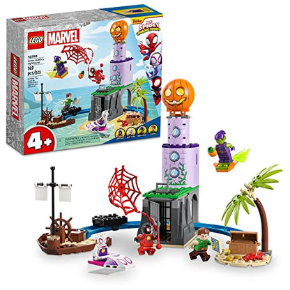 LEGO Marvel Team Spidey at Green Goblin's Lighthouse 10790, Toy for Kids Ages 4+ with Pirate Shipwreck, Miles Morales Minifigure & More, Spidey