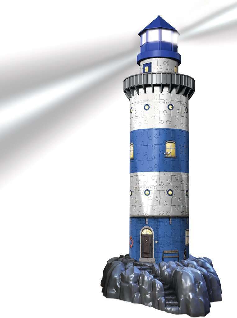 Ravensburger Lighthouse Night Edition 216 Piece 3D Jigsaw Puzzle for Kids and Adults - 12577 - Easy Click Technology Means Pieces Fit Together
