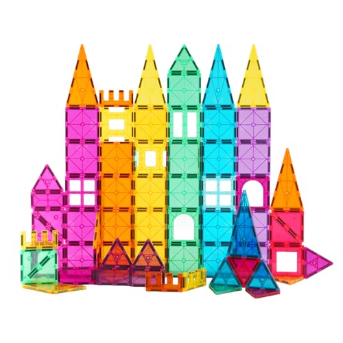 NEOFORMERS STEM Magnetic Tiles 70PCS Educational Toys for Kids Ages 3-8, Montessori Sensory Magnet Blocks for Toddlers, Classroom & Home Construction