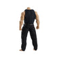 1/12 Action Figure Clothes,Two-Piece Set for 7" Muscular Male Action Figures,1:12 Scale mininature Clothing Suit. (Black Vest and Pants)