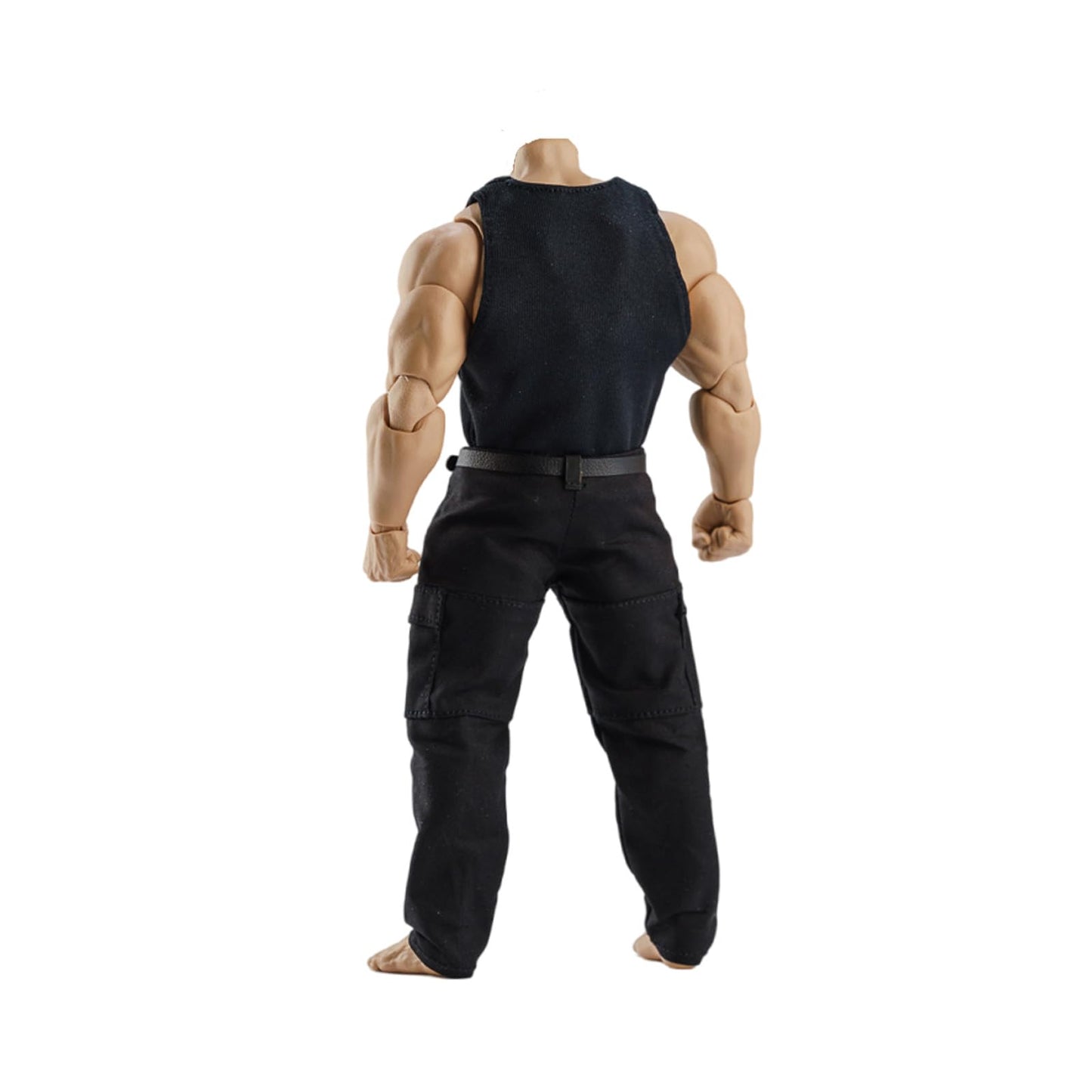 1/12 Action Figure Clothes,Two-Piece Set for 7" Muscular Male Action Figures,1:12 Scale mininature Clothing Suit. (Black Vest and Pants)