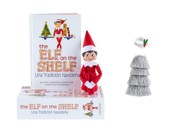 The Elf on the Shelf Blue Eyed Spanish Girl Scout Elf with Claus Couture Collection Tiny Tinsel Dress