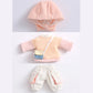 XiDonDon 1/12 BJD Doll Clothes Hat + Shirt + Pants Doll Accessories Set for OB11,YMY 4.3 Inches Doll Body,GSC,Body9 Toys Doll Clothing (Pink)