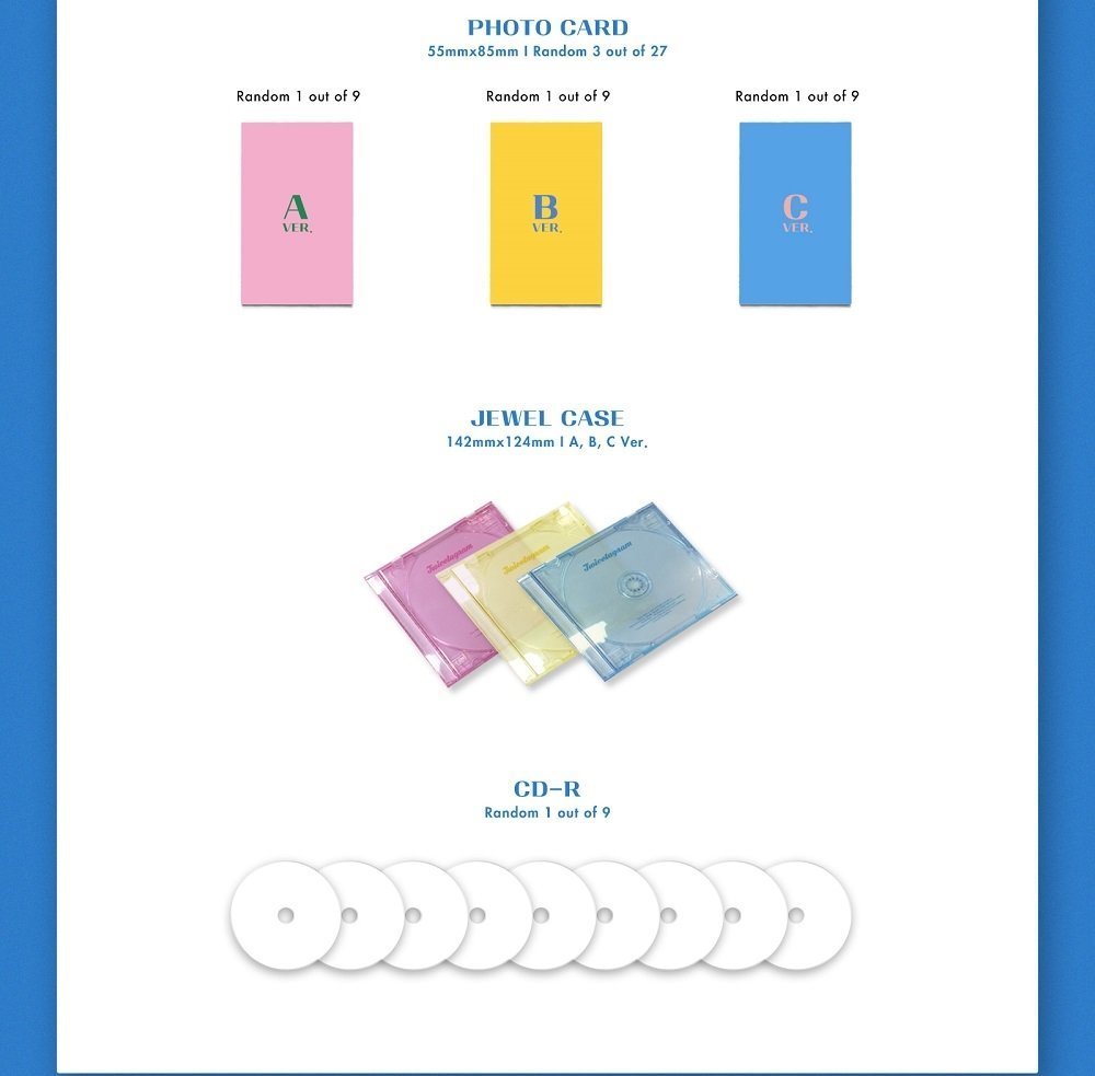 JYP Entertainment Twice - Twicetagram (Vol.1) [A Matte ver.] CD+3 Photocard+Sticker+Extra Photocard Set
