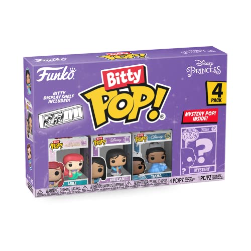 Funko Bitty POP! 4 Pack: Disney Princess - Ariel, Mulan, Tiana + Mystery