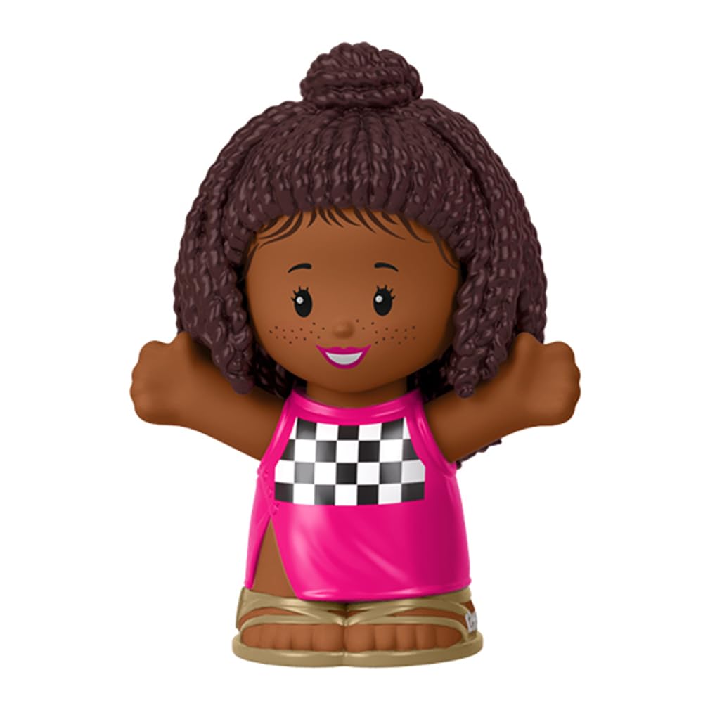 Replacement Part for Fisher-Price Little-People Convertible Car Playset - HCF59 ~ Replacement African-American Figure in Racing Checkered Outfit ~