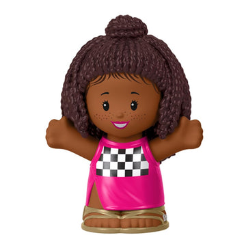 Replacement Part for Fisher-Price Little-People Convertible Car Playset - HCF59 ~ Replacement African-American Figure in Racing Checkered Outfit ~
