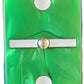 Marion Domino Double 6 Green Marbleized Jumbo Tournament Professional Size w/Spinners in Elegant Black Velvet Case.