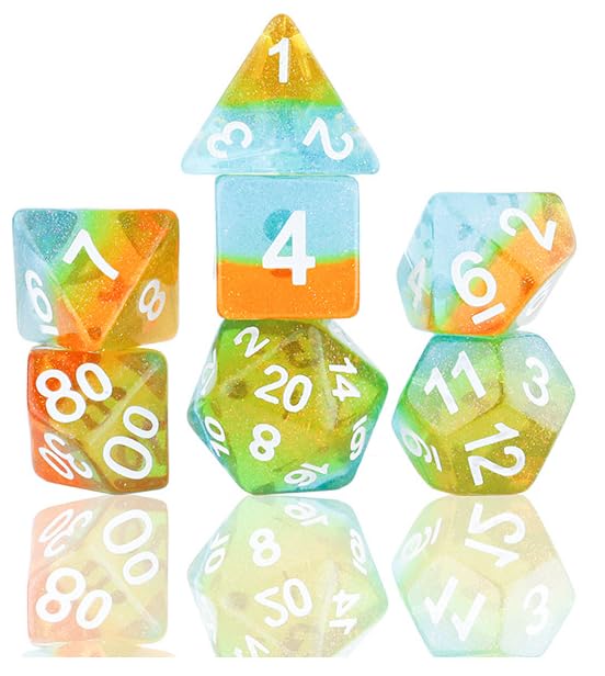 Sirius Dice SDZ001902 Celestial Ocean Dusk Dice - Set of 7
