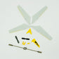 SYMA Full Replacement Parts Set for Syma S107 Rc Helicopter, Main Blades, Tail Decorations, Tail Props, Balance Bar, -Yellow Set