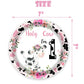 100 Pcs Holy Cow I'm One Birthday Decorations Girl Tableware Cow Print 1st Birthday Party Supplies Includes Plates, Forks, Cups, Napkins for Girls One