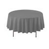 Party Essentials ValuMost Round Plastic Table Cover Available in 16 Colors, 84", Silver