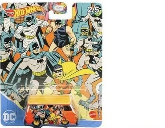Hot Wheels Premium Pop Culture DC Batman Comics Complete 5?Car Set - 1:64 Die?Cast, DLB45-946P, Ages 3+