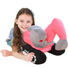 ELAINREN Simulation Pink Excavator Plush Toy Cool Digger Stuffed Gifts for Girls Cartoon Construction Truck Plushie Car Gifts/26x23cm